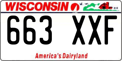 WI license plate 663XXF