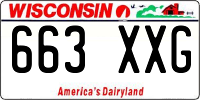 WI license plate 663XXG
