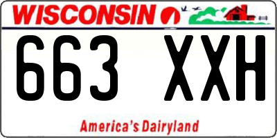 WI license plate 663XXH