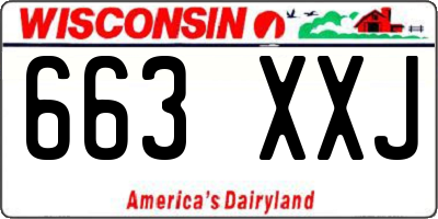 WI license plate 663XXJ