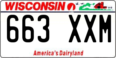 WI license plate 663XXM