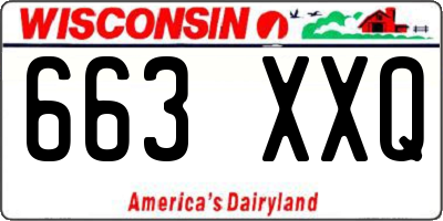 WI license plate 663XXQ