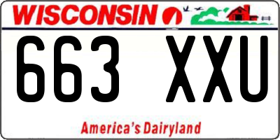 WI license plate 663XXU