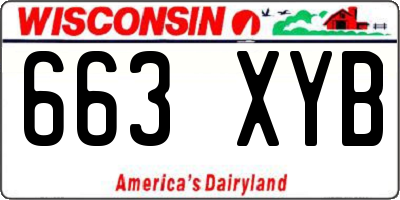WI license plate 663XYB