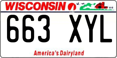 WI license plate 663XYL