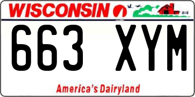 WI license plate 663XYM