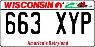 WI license plate 663XYP
