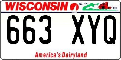WI license plate 663XYQ