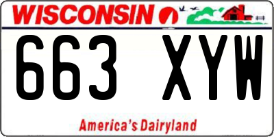 WI license plate 663XYW
