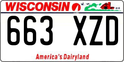 WI license plate 663XZD