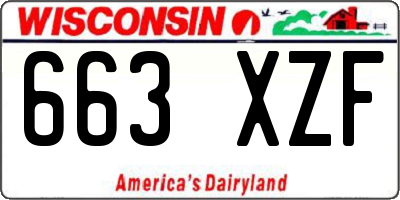 WI license plate 663XZF
