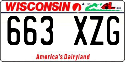 WI license plate 663XZG
