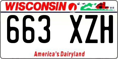 WI license plate 663XZH