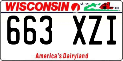 WI license plate 663XZI
