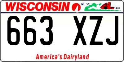 WI license plate 663XZJ