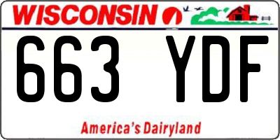 WI license plate 663YDF