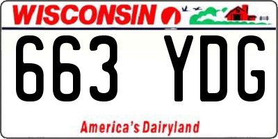 WI license plate 663YDG