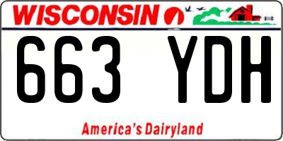WI license plate 663YDH