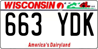 WI license plate 663YDK