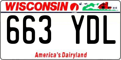 WI license plate 663YDL