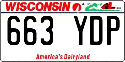 WI license plate 663YDP