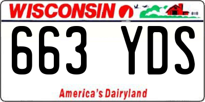 WI license plate 663YDS
