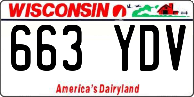 WI license plate 663YDV