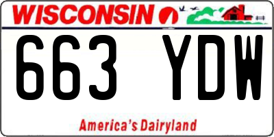 WI license plate 663YDW