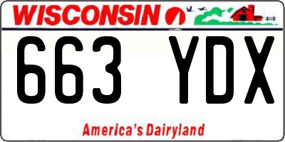 WI license plate 663YDX