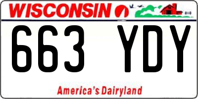 WI license plate 663YDY