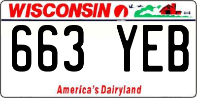 WI license plate 663YEB