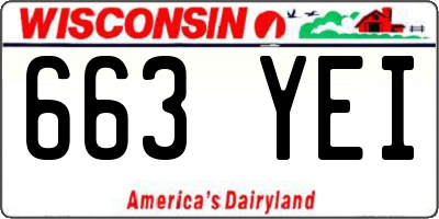 WI license plate 663YEI