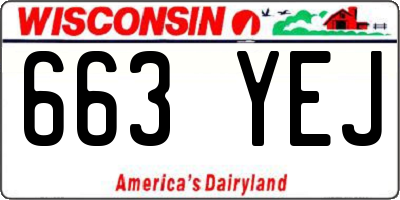 WI license plate 663YEJ