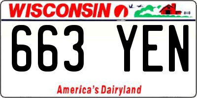 WI license plate 663YEN