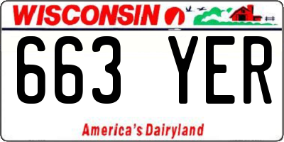 WI license plate 663YER