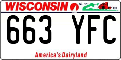 WI license plate 663YFC