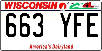 WI license plate 663YFE