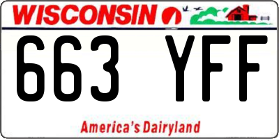 WI license plate 663YFF