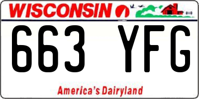 WI license plate 663YFG