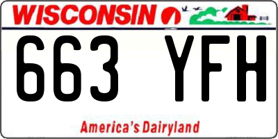 WI license plate 663YFH
