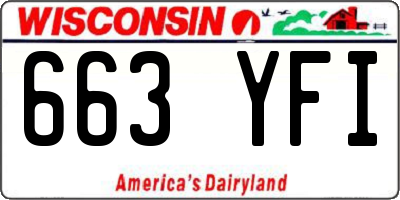 WI license plate 663YFI
