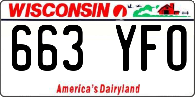 WI license plate 663YFO