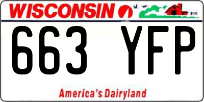 WI license plate 663YFP