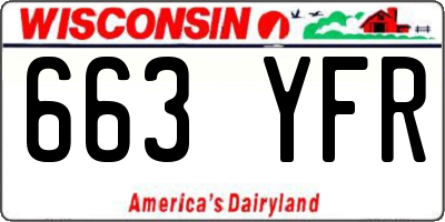WI license plate 663YFR
