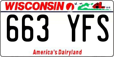 WI license plate 663YFS