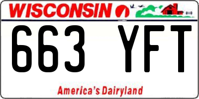 WI license plate 663YFT