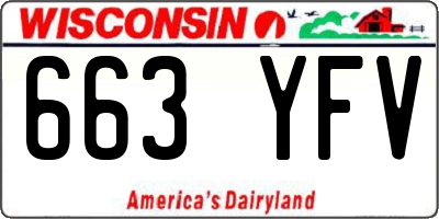 WI license plate 663YFV