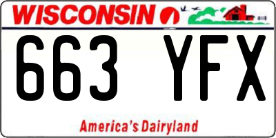 WI license plate 663YFX
