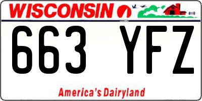 WI license plate 663YFZ