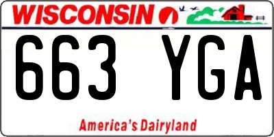 WI license plate 663YGA